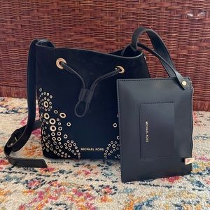 Michael Kors Suede Bucket Bag